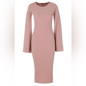 Size 12 Cape Sleeve Bodycon MIDI Dress